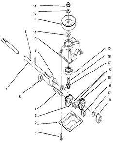 Gear Case Assembly Diagram and Parts List for 10302 3900001 AND UP Lawn Boy Lawn Mower